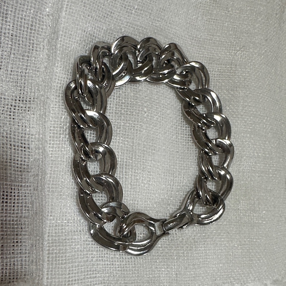 Vintage Monet Silver Chain Bracelet